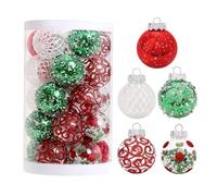 25pcs Christmas Ball Ornaments Set - Christmas Ball Ornaments Set, Christmas Ball Set | 2.4 Inch Home Decoration, Holiday Pendant, Decorative Balls