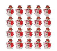 25Pcs Christmas Brooch Pins Christmas LED Flashing Brooch Holiday Glowing Badge Pins Light Up Lapel Pins Xmas Lighted Brooch Christmas Party Favors (Snowman)