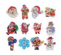 25pcs Christmas Brooches, Glowing Lapel Pins for Holiday Party, Assorted Color Costume Dress Up Accessories, Fun Christmas Favor Decor
