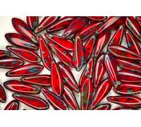 25pcs Czech Dagger Beads 16mm x 5mm Opaque Red Picasso Unique Beading Supplies for Craft Jewellery Making Czech Republic