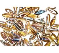 25pcs Czech Dagger Beads 16mm x 5mm Twilight Crystal Unique Beading Supplies for Craft Jewellery Making Czech Republic