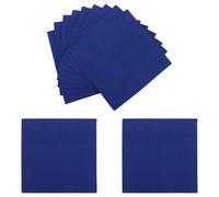 25pcs Disposable Guest Towels, Linen-Feel Paper Napkins for Weddings | 8 X 8 Size, Super Absorbent Wood Pulp, Cloth-feel Texture, Dark Blue Finish for Banquets