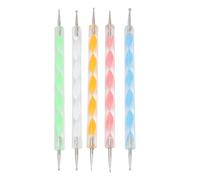 25pcs Dual-End Acrylic Spiral Rod R Stone Detailing Pens with Stylus Embossing Tools for Nail Art, Dotting and Flowering Nail Brush Set