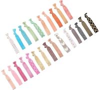 25Pcs Elastic Hair Ties, Handmade Durable Material, Lightweight Comfortable Design, Adjustable Size, Non-Slip Grip, Photography Props, Formal Event, Social Gathering, Daily Wear Accessory