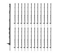 25Pcs Electric Fence Posts,4FT/122CM Portable Garden Fence Post Temporary Electric Fences Plastic Fence Posts Ideal for Paddock Fencing Grazing Livestock Control Horse Cattle Sheep (Black)