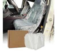 25Pcs Extra Thick Extra Large Disposable Car Seat Covers, 59.1" x 33.5" Heavy Duty Transparent Waterproof Plastic Seat Protector, Universal for Airplane, Salon Chair, Restaurant, Bus & Most Vehicles