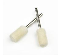 25Pcs Felt Polishing Buffing Wheels for Rotary Tools, Cylinder and Cone Shaped, 3mm Shaft, Compatible with Wood, Jewelry, Glass, Metal, Includes