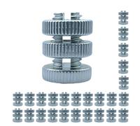 25Pcs Fence Wire Clamps,Split Bolt Joint Clamp Wire Connectors for Multiple Electric Fence Line Tap Clamp (25, Aluminum alloy)