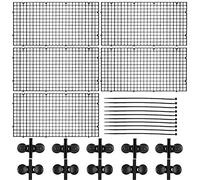 25Pcs Fish Tank Divider Aquarium Grid Divider, Aquarium Filter Grids Tray Egg Crate Isolation Board for Mixed Breeding, Black