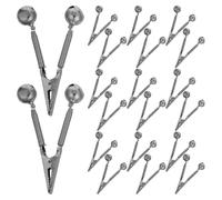 25pcs Fishing Bite Alarm Clip Bell for Rods Silver Iron Material Easy to Install with Real Time Alerts for Rivers and Outdoor Fishing Clip on Strike Alert Bell