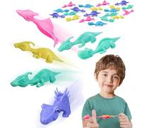 25Pcs Flying Dinosaur Slingshot, Kids Flying Finger Toys, Adults Joke Prank Gag Gifts, Catapult Rubber Stretchy Sling for Birthday Easter Party Favors Stocking Stuffers