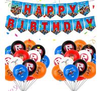 25Pcs Game Theme Birthday Party Decorations, 1Pcs Happy Birthday Banner 24Pcs Game Balloons Birthday Party Decorations, Party Decorations Supply for Boys and Girls