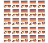 25Pcs German Flag Sticker Oktoberfest Temporary Tattoos Flag Tattoos Sweatproof Face Body Decor Stickers Football Cup Germany Tattoo Set
