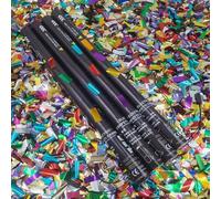 25pcs Giant Confetti Shooter Cannon, Carnival Party, 80cm Confetti Cannon, Party Poppers Confetti Cannon for Celebrations, Birthdays, Christmas. ColourfulSequins