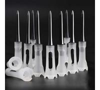 25PCS Golf Tees Plastic Soft Rubber Bent Design with Low Resistance, 83MM for Golf Accessories to Improve Ball Flight and Tee Lifespan