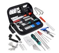 25Pcs Guitar Repair Tool Set DIY Files String Cutter for Acoustic, Electric Guitars, Basses with Portable Storage Bag