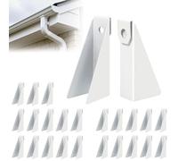 25Pcs Gutter Wedges for 5" K-Style Aluminum Gutters, Gutter Leveling Shims for Angled Fascia Boards(3/12-5/12 Roof Pitch), Rain Gutter Support Spacer for Angled Fascia Easy Installation & Pre-Drilled