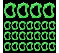 25PCS Halloween Glowing Vampire Teeth Halloween Fake Vampire Fangs Fake Vampire Teeth for Kids Vampire False Teeth for Trick or Treat Halloween Party Props Cosplay Costume Decorations