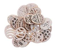 25pcs Hanging Wooden Decorations Ornaments Wood Tags Unfinished Wood Easter Egg Shapes Wooden Slices for Craft Natural Slices