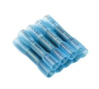 25PCS Heat Shrink Butt Connectors - Insulated Electrical Splice Cable Crimps for Reliable Wire Connections(Blue)
