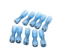 25PCS Heat Shrink Crimp Terminals Kit Insulated Butt Wire Connector Electrical Cable Female Docking Spade Terminal for Marine, Cable, Wiring(Blue)
