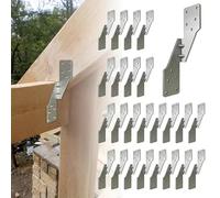 25Pcs Hurricane Straps Tie Brackets, H2.5A Right Tie 18-Gauge Galvanized Hurricane Tie 25ct Heavy Duty Hurricane Straps/Rafters Ties for Wood (25pcs Right Hurricane Ties)