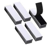 25pcs Industrial Strength Sticky Pads Heavy Duty,Wall Hanging Strips,No More Nails Picture Hanging Strips,3 * 10cm Extra Strong Double Sided Sticky Pads for Walls,Floor,Plastics,Glasses,Metals（Black）