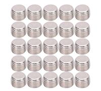25Pcs Iron Pipe Plugs Hex Screwed Head 1/4" - Durable Pneumatic Connector Set for Industrial Equipment, High Pressure Resistance & Noise Reduction