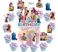 25pcs K POP Demon movie Hunters Cake Decorations with 24pcs Cupcake Toppers, 1pcs Cake Topper Birthday Party Supplies Birthday Celebrations Party Supplies