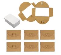 25pcs Kraft Paper Love Buckle envelopes,Brown Kraft Envelopes Love Buckle Decoration Creative Thank You Cards,Small Envelopesfor DIY Thank You Cards,Vintage Mini Kraft Paper Envelopes BlankCards