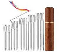 25Pcs Large Eye Embroidery Needles, 5 Size Hand Sewing Needles,Stainless Steel Yarn Knitting Embroidery-Needles, Tapestry Needles, Wool Needles for Crochet DIY Crafts