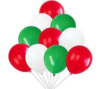 25PCS Latex Balloons 12'' Red White Green Football World Cup Team Fan Supporter