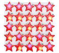 25Pcs LED Brooch Pins, Five-Pointed Star Flashing Light LED Light Up Star Badge Brooch Flashing Light Pins Light Up Badge for Christmas Wedding Birthday Party Favors