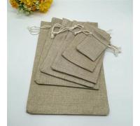 25pcs Linen Drawstring Gift Bags Natural Burlap Gift Candy Bag Wedding Party Favor Pouches Jute Jewelry Packaging Bags