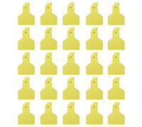 25PCS Livestock Cow Cattle Onepiece Ear Tag Signs Without Word Farm Animal Identification Card (S)