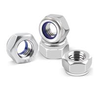 25Pcs M5 Nuts Nylock, Leryati Lock Nuts M5 Stainless Steel Hex A2 V2A Self Locking Nut, DIN985 Nylon Insert Kits Thread Nut Nyloc Hexagon nutstones
