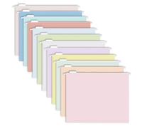25pcs MagDurnus Hanging File Folders, Pastel Color Design,Letter Size with 1/5 Adjustable Cut Tabs, Assorted 12 Styles,Decorative,Drawer,Desk and Cabinet Use