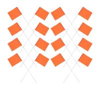 25pcs Marker Flags for Survey Marking and Lawn Utility Use Orange