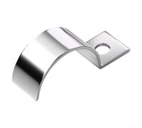 25pcs Metal Pipe Clamps Stainless Steel 304, Single Hole Clips for Fastening Pipes and Cables up to 16mm Diameter, Suitable for Factories, Gardens, and Warehouses