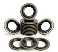 25PCS Metal/Rubber Drain Plug Gasket, Fits 1/2Do, 9/16, M14 Replace 097-025, 65269, 097-828CD, E0FZ-6734-A, E3DZ-6734-A, E9DZ-6734-B, F3DZ-6734-A, F3TZ-6734-A, F77Z-6734-AB, ZZL0-10-403A (26x13.5mm)