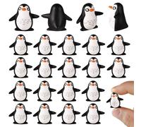 25pcs Mini Resin Penguins Figurines, Tiny Resin Penguins Cute Miniature Penguin Small Animals Figures for Winter Christmas Garden Micro Landscape Dollhouses Crafts Decor