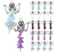 25PCS Mixed Color Natural Crystal Angel Pendants DIY Jewelry Charms for Bracelet Necklace Making, Decorative Angel Jewelry Accessories for Crafting