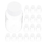 25pcs Ml Plastic Wide Mouth Refillable Sample Bottle with Screw Caps | Body for Quick Content Checks, Portable Storage for Lab Technicians, DIY Crafters and On-the-go Use