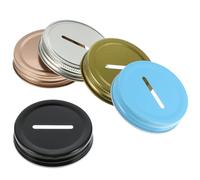25pcs Mm Tinplate Mason Jar Coin Slot Lids for DIY Saving Pot
