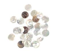 25Pcs Natural Mother of Pearl Buttons, 2-Hole Round Shell Buttons 18mm for Sewing, Knitting & DIY Crafts, MOP Buttons for Shirts, Cardigans & Blouses - Pinctada fucata