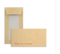 25pcs of (DL) (110X220MMz) Board Back envelopes Manilla Brown Peel and Seal DO NOT Bend Mailers Envelope
