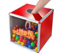 25pcs Openable Bingo Raffle Balls 40MM Table Activity Plastic Hollow Pong Balls for Raffles Game Entertainment DIY Project, Red Outdoor Decor