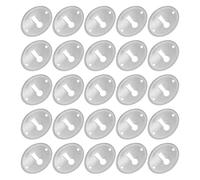 25pcs Oval Vintage Keyhole Covers Decorative Key Plate 2.8cm Silver