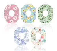 25pcs Overpatches for Dexcom G7, Waterproof Sensor Covers Over Stickers Breathable Adhesive Patches Flower Design Sensor Tape for Dexcom Accessories