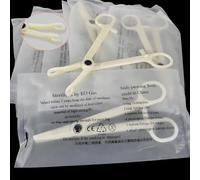 25Pcs Piercing Clamps Round Slotted - Disposable Piercing Clamps Self-Locking Forceps for Professional Ear, Nose, Navel Piercing | Safe Hygienic Piercing Jewelry Tool Kit